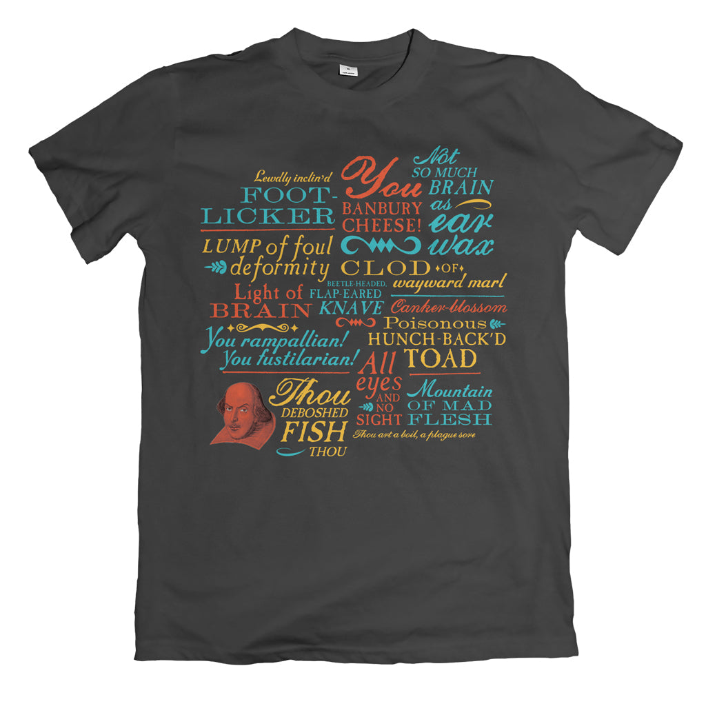 Shakespearean Insults T-Shirt (Straight Cut) Large
