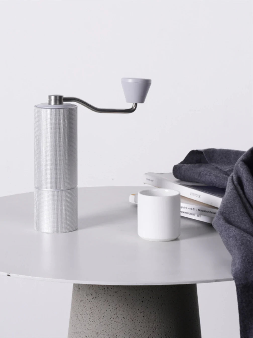 Timemore Chestnut C2 Grinder Silver NovelTea Bookstore Cafe